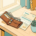 Open leren portemonnee naast een gevouwen factuur en succulent op een houten bureau, warme sfeer voor zelfstandige freelancers.